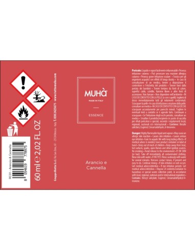 Muhà - Refill 60ml Arancio&cannella
