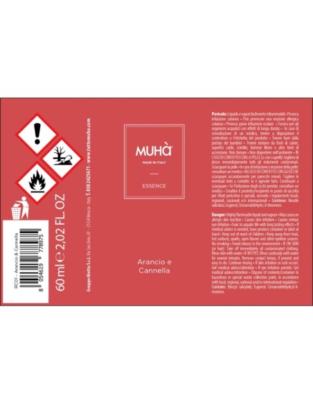 Muhà - Refill 60ml Arancio&cannella