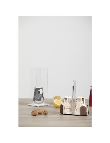 Vesta Home - Portabicchieri Verticale Like Water·bianco Monosatinato·10 X 10 X 25 H Th. 5 Mm