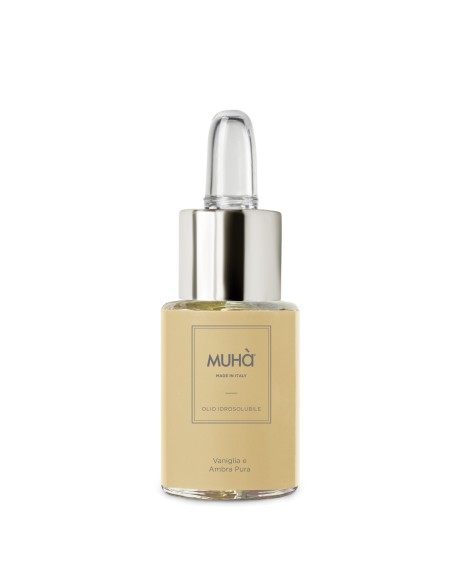 Muhà - Olio Idro 15ml Vaniglia e Ambra Pura - Essenza Idroalcolica Concentrata