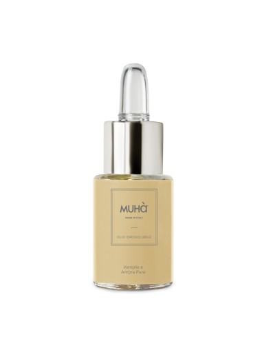Muhà - Olio Idro 15ml Vaniglia e Ambra Pura - Essenza Idroalcolica Concentrata