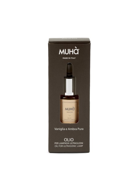 Muhà - Olio Idro 15ml Vaniglia e Ambra Pura - Essenza Idroalcolica Concentrata