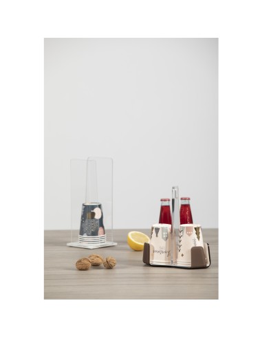 Vesta Home - Portabicchieri Verticale Like Water·bianco Monosatinato·10 X 10 X 25 H Th. 5 Mm