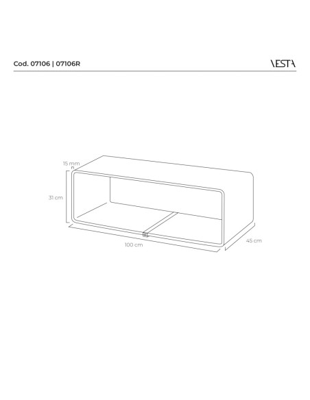 Vesta Home - Lampada Solid Extra Large·flots·100 X 45 X 31 H Th. 15 Mm