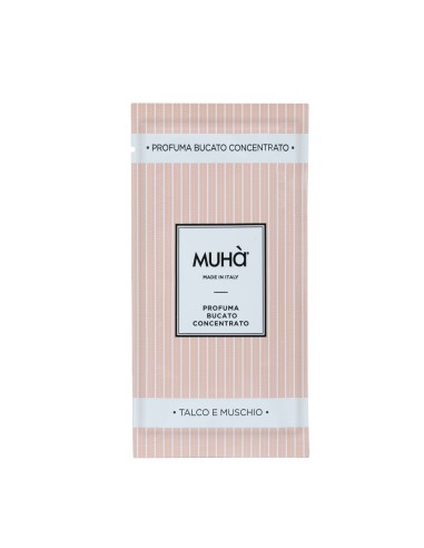 Muhà - Bucato Monodose 10ml Talco e Muschio - Profumatore Bucato per Lavatrice