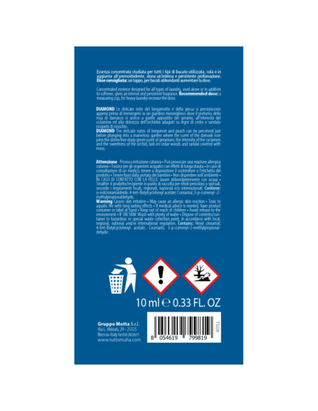 Muhà - Bucato Monodose 10ml Diamond - Profumatore Bucato per Lavatrice