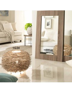 Lampada rattan fango Ø46,5x33h