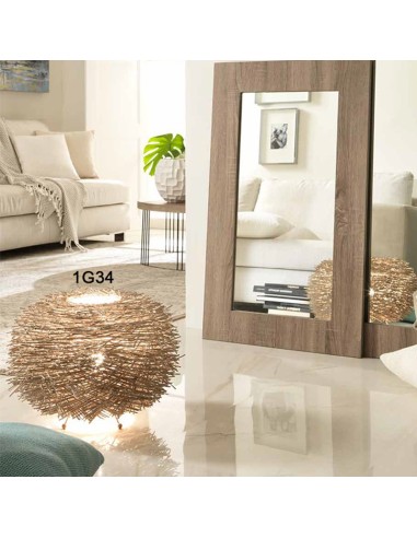 Lampada rattan fango Ø46,5x33h