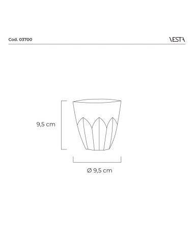 Vesta Home - Ankon Bicchieri Molati - Set 6 Pezzi·trasparente·ø9,5 X 9,5 H Th. 4 Mm