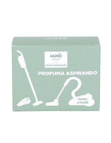 Muhà - 5 Buste Asp Cuoio e Frutti - Profumatore in Semi per Aspirapolvere