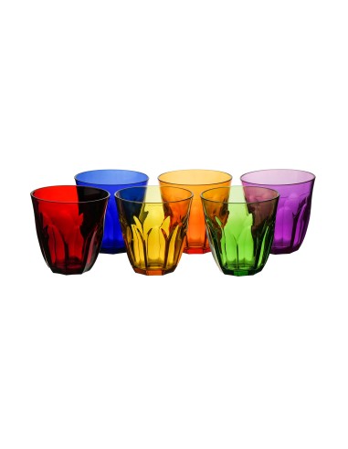 Vesta Home - Ankon Bicchieri Molati - Set 6 Pezzi·multicolor·ø9,5 X 9,5 H Th. 4 Mm