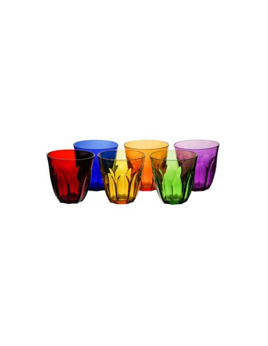 Vesta Home - Ankon Bicchieri Molati - Set 6 Pezzi·multicolor·ø9,5 X 9,5 H Th. 4 Mm