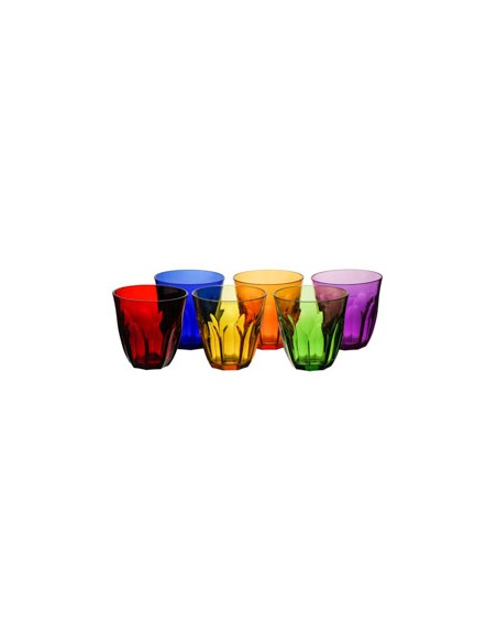 Vesta Home - Ankon Bicchieri Molati - Set 6 Pezzi·multicolor·ø9,5 X 9,5 H Th. 4 Mm