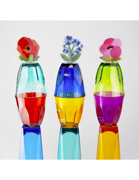 Vesta Home - Ankon Bicchieri Molati - Set 6 Pezzi·multicolor·ø9,5 X 9,5 H Th. 4 Mm