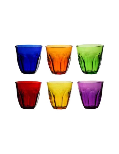 Vesta Home - Ankon Bicchieri Molati - Set 6 Pezzi·multicolor·ø9,5 X 9,5 H Th. 4 Mm