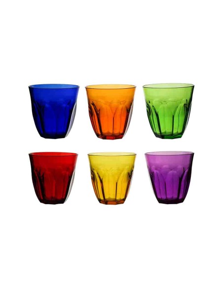 Vesta Home - Ankon Bicchieri Molati - Set 6 Pezzi·multicolor·ø9,5 X 9,5 H Th. 4 Mm