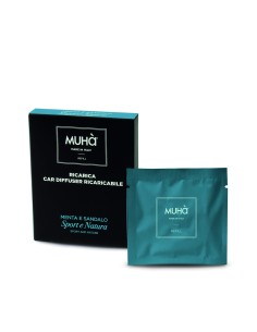 Muhà - Refill Car Auto Menta e Sandalo - Ricarica per Profumatore Auto