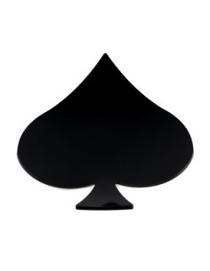 Vesta Home - Vuotatasche Carte Picche·bianco/nero·21,5 X 25 X 2 H Th. 5 Mm 2
