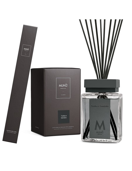 Muhà - Perfume 1000ml Tonka e Sandalo - Diffusore