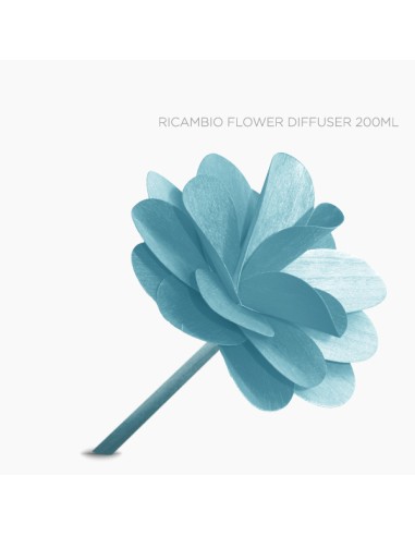 Muhà - Camelia di Ricambio per Bottiglie da 200ml Azzurro in Legno di Betulla