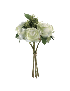 Mazzo rose bianche H32cm