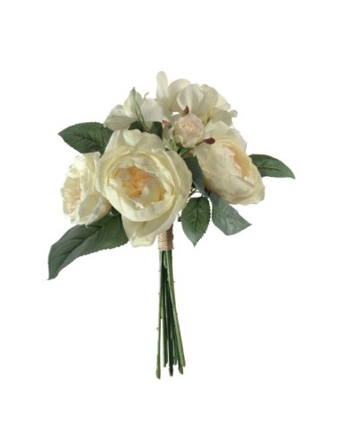 Mazzo rose/ortensie crema H30cm