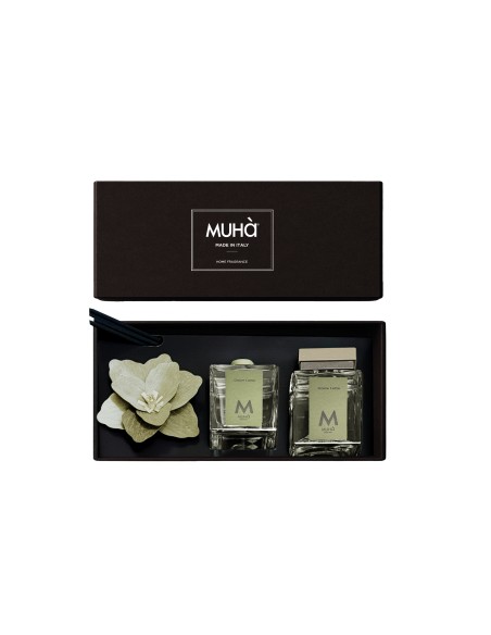 Muhà - Confezione Magnolia 250ml +perfume 200ml Dolce Latte - Cofanetto con Due Diffusori
