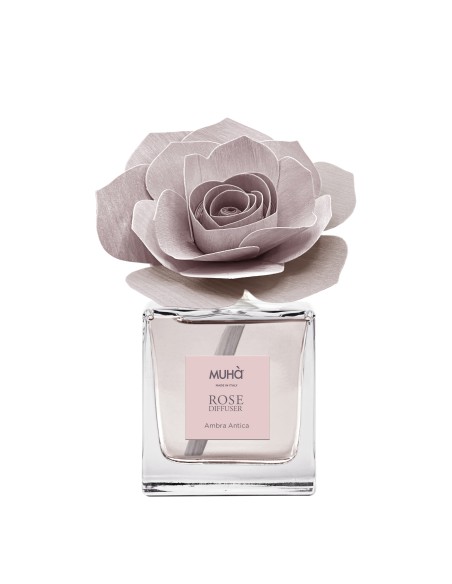 Muhà - Confezione Rosa 100ml + Spray 100ml Ambra Antica - Cofanetto con Diffusore e Spray