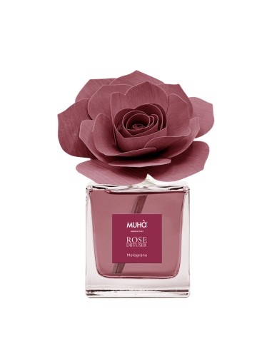 Muhà - Confezione Rosa 100ml + Spray 100ml Melograno - Cofanetto con Diffusore e Spray