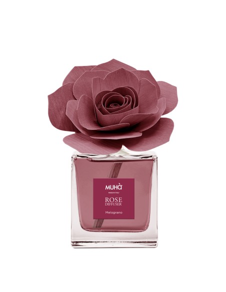 Muhà - Confezione Rosa 100ml + Spray 100ml Melograno - Cofanetto con Diffusore e Spray