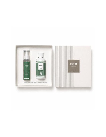 Muhà - Cofanetto Bucato lavatrice 200 ml + Spray tessuti 125 ml Aria di Capri