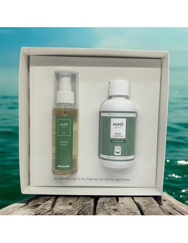 Muhà - Cofanetto Bucato lavatrice 200 ml + Spray tessuti 125 ml Aria di Capri