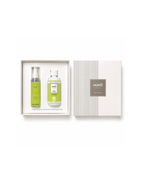 Muhà - Cofanetto Bucato lavatrice 200 ml + Spray tessuti 125 ml Fitness Power