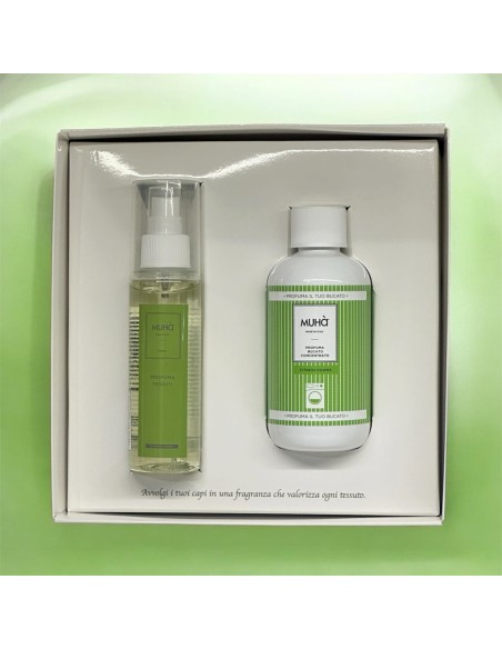 Muhà - Cofanetto Bucato lavatrice 200 ml + Spray tessuti 125 ml Fitness Power
