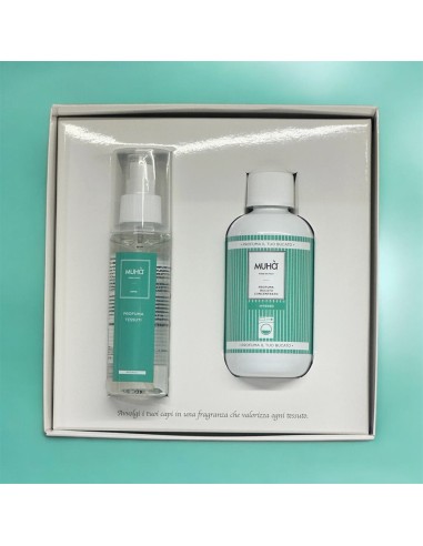 Muhà - Cofanetto Bucato lavatrice 200 ml + Spray tessuti 125 ml Intenso