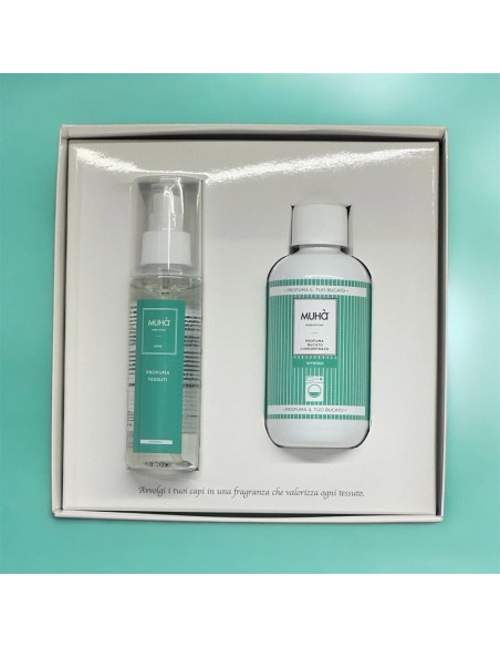 Muhà - Cofanetto Bucato lavatrice 200 ml + Spray tessuti 125 ml Intenso
