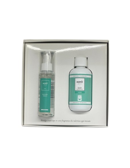 Muhà - Cofanetto Bucato lavatrice 200 ml + Spray tessuti 125 ml Intenso