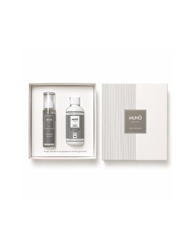 Muhà - Cofanetto Bucato lavatrice 200 ml + Spray tessuti 125 ml Fiori di Cotone