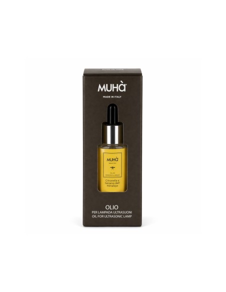 Muhà - Olio Idro 15 ml Citronella e Geranio dell'Himalaya - Essenza Idroalcolica Concentrata