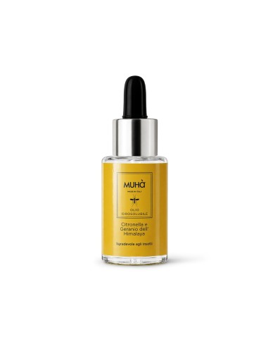 Muhà - Olio Idro 15 ml Citronella e Geranio dell'Himalaya - Essenza Idroalcolica Concentrata