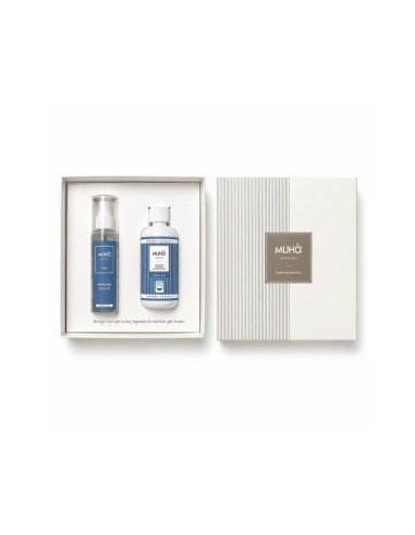 Muhà - Cofanetto Bucato lavatrice 200 ml + Spray tessuti 125 ml Fresco Puro