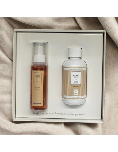 Muhà - Cofanetto Bucatolavatrice  200 ml + Spray tessuti 125 ml Dolce Latte