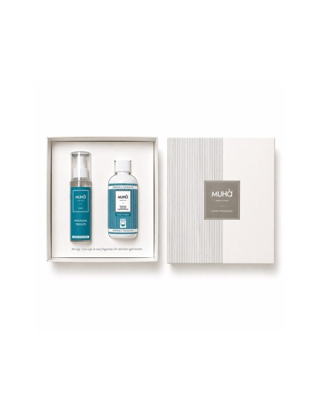 Muhà - Cofanetto Bucato lavatrice 200 ml + Spray tessuti 125 ml Mare D'inverno