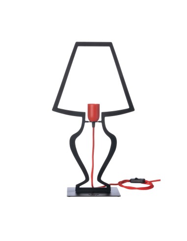 Arti & Mestieri - Lampada da tavolo design Silhouette piccola-nero cm 30x54H
