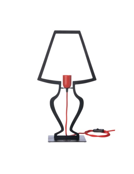 Arti & Mestieri - Lampada da tavolo design Silhouette piccola-nero cm 30x54H