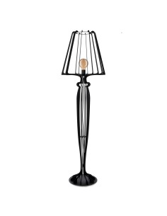Arti & Mestieri - Lampada moderna da terra per soggiorno Minerva-Diametro-nero 38 x 166 cm di altezza