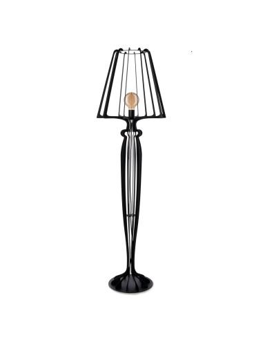 Arti & Mestieri - Lampada moderna da terra per soggiorno Minerva-Diametro-nero 38 x 166 cm di altezza