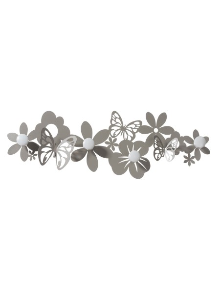 Arti & Mestieri - Appendiabiti a muro in ferro sfarfalle-78 x-avorio 27 cm di altezza