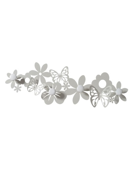 Arti & Mestieri - Appendiabiti a muro in ferro sfarfalle-78 x-avorio 27 cm di altezza