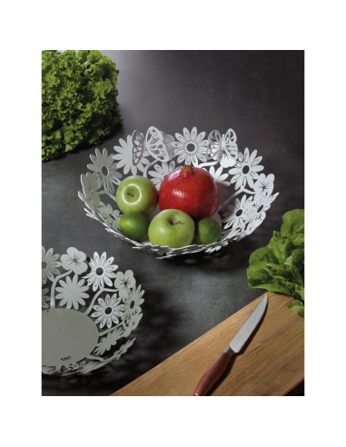 Arti & Mestieri - Centro tavola di design Margherite grande-38 x-bianco marmo 11 cm di altezza